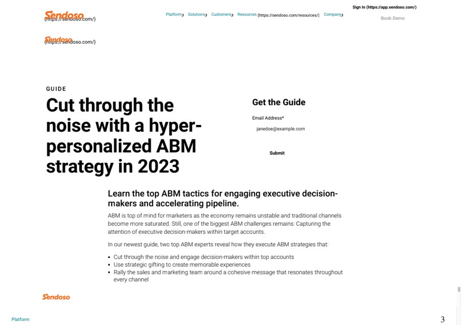 Gated asset landing page