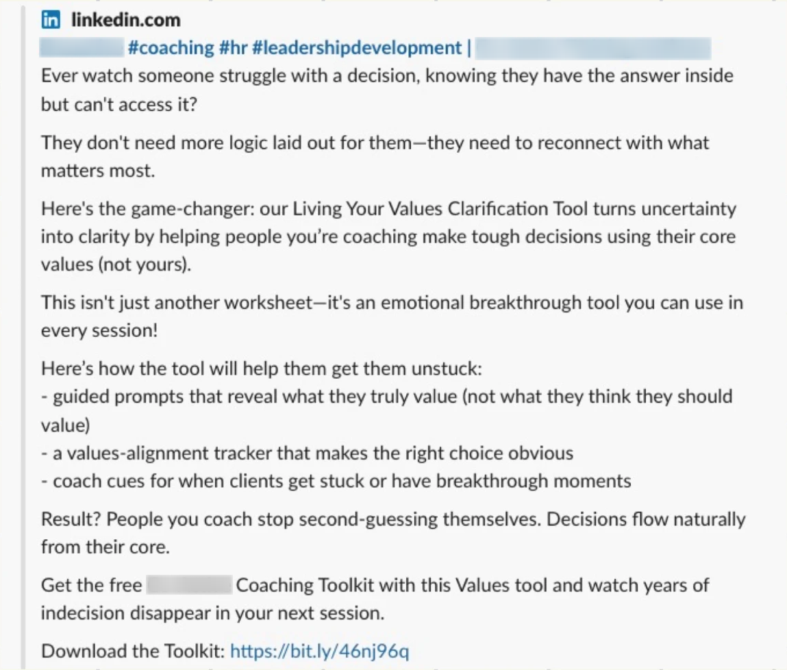 Screenshot: The post