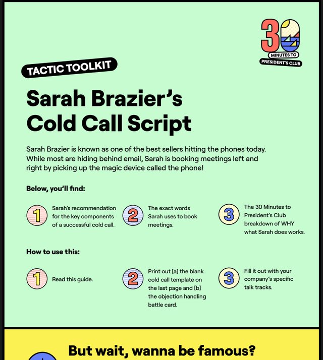 Cold call script
