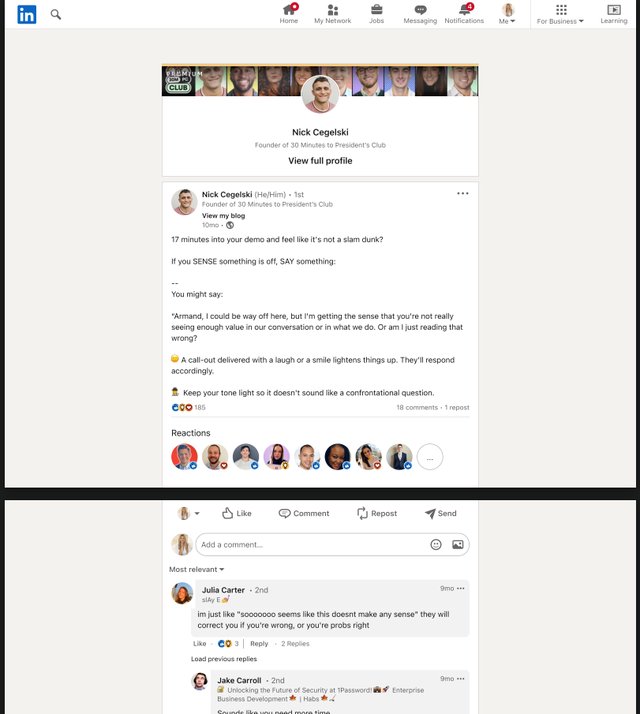 LinkedIn post