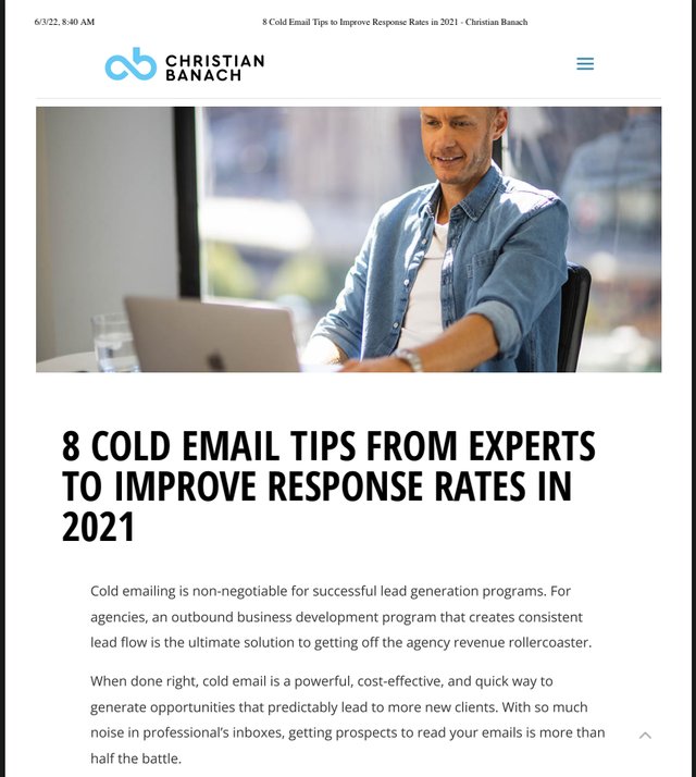 Article for a sales trainer