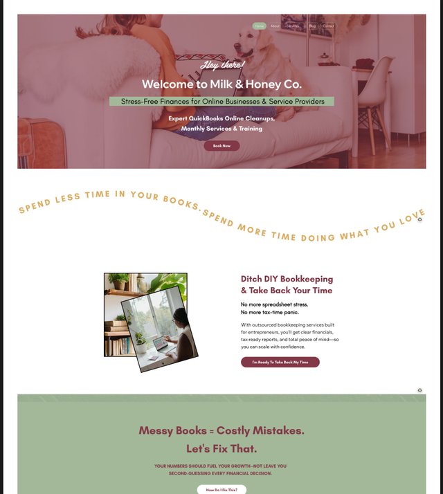 Bookkeeping firm: home, about & services