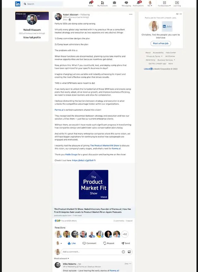 LinkedIn post: The Product-Market Fit Show