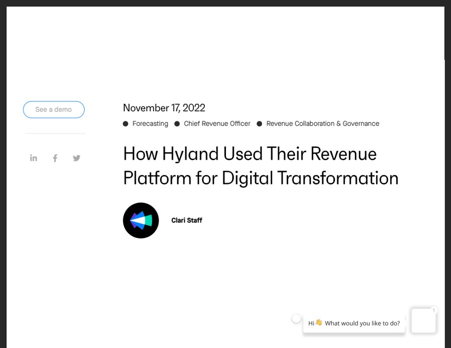 How Hyland used their revenue platform